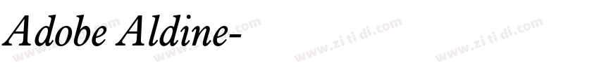 Adobe Aldine字体转换